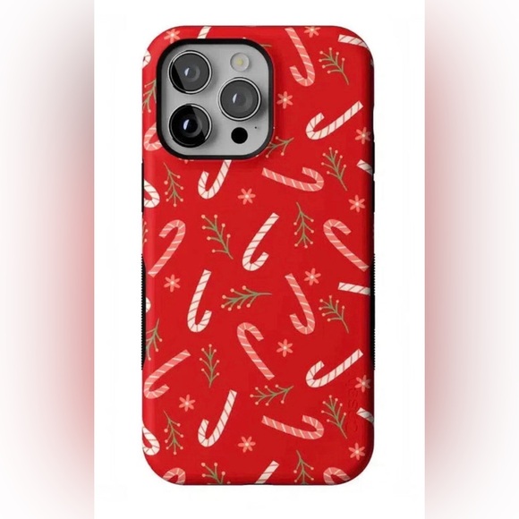 New Casely iPhone 14 Pro Max Peppermint Kiss Candy Cane Case - Picture 1 of 7